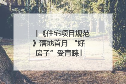 《住宅项目规范》落地首月 “好房子”受青睐