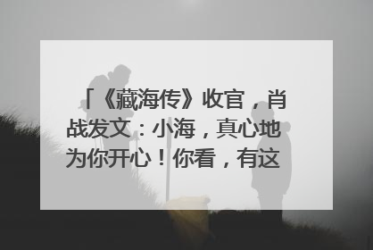 《藏海传》收官，肖战发文：小海，真心地为你开心！你看，有这么多人懂你！