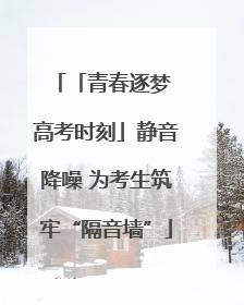 「青春逐梦 高考时刻」静音降噪 为考生筑牢“隔音墙”