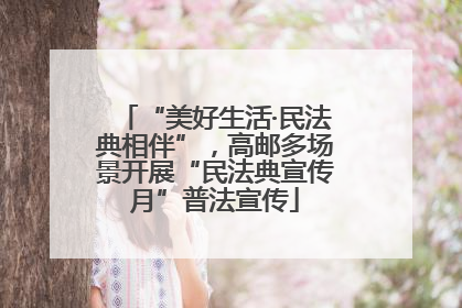 “美好生活·民法典相伴”，高邮多场景开展“民法典宣传月”普法宣传