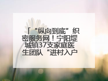 “纵向到底”织密服务网！宁阳堽城镇37支家庭医生团队“进村入户”，让健康政策“落地生根”