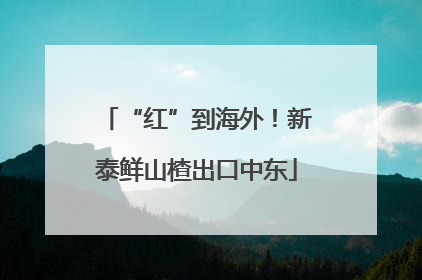 “红”到海外！新泰鲜山楂出口中东