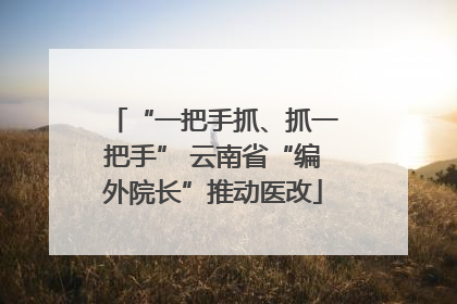 “一把手抓、抓一把手” 云南省“编外院长”推动医改