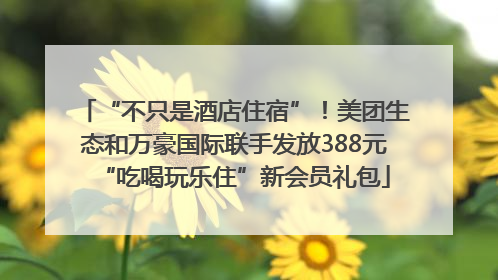“不只是酒店住宿”！美团生态和万豪国际联手发放388元“吃喝玩乐住”新会员礼包