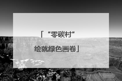 “零碳村” 绘就绿色画卷