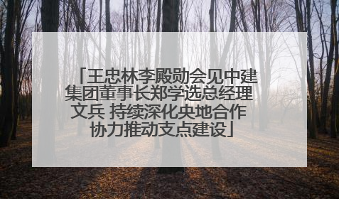 王忠林李殿勋会见中建集团董事长郑学选总经理文兵 持续深化央地合作 协力推动支点建设