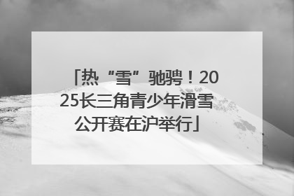 热“雪”驰骋！2025长三角青少年滑雪公开赛在沪举行