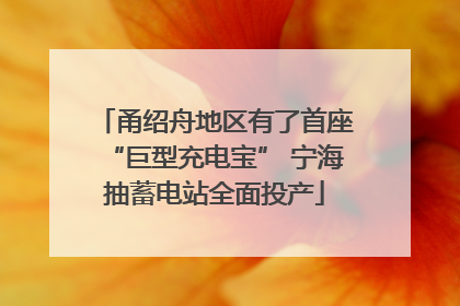 甬绍舟地区有了首座“巨型充电宝” 宁海抽蓄电站全面投产