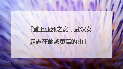 登上亚洲之巅，武汉女足志在翻越更高的山