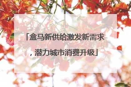 盒马新供给激发新需求，潜力城市消费升级