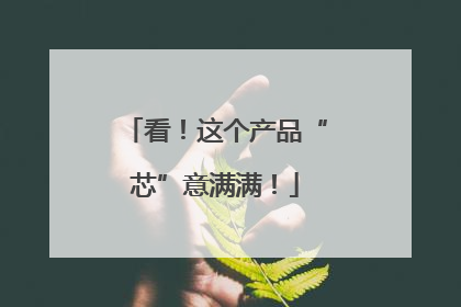 看！这个产品“芯”意满满！