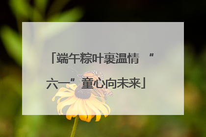 端午粽叶裹温情 “六一”童心向未来