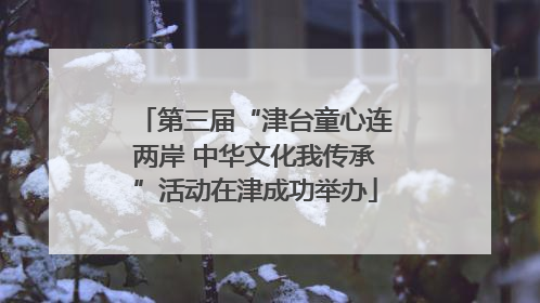 第三届“津台童心连两岸 中华文化我传承”活动在津成功举办