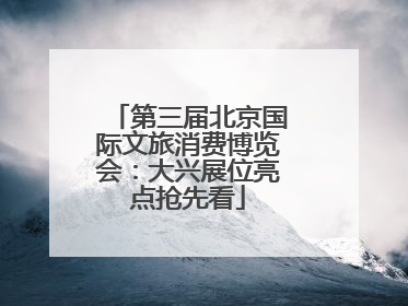 第三届北京国际文旅消费博览会：大兴展位亮点抢先看