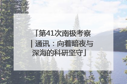 第41次南极考察｜通讯：向着暗夜与深海的科研坚守