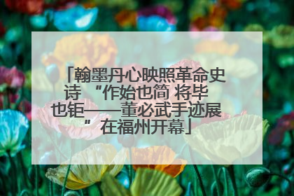 翰墨丹心映照革命史诗 “作始也简 将毕也钜——董必武手迹展”在福州开幕