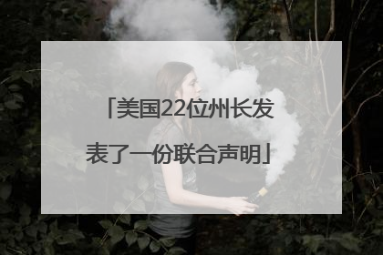 美国22位州长发表了一份联合声明