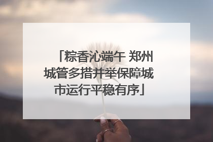 粽香沁端午 郑州城管多措并举保障城市运行平稳有序
