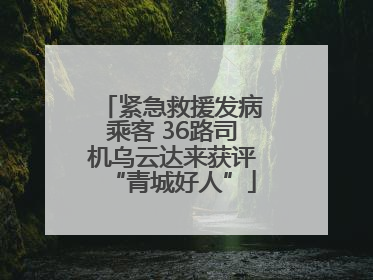 紧急救援发病乘客 36路司机乌云达来获评“青城好人”