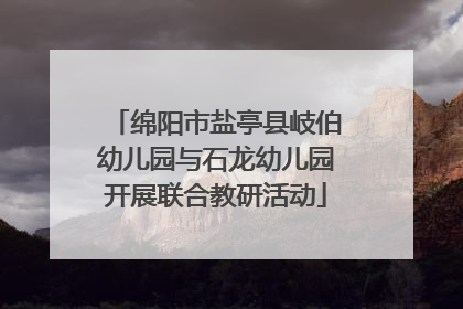 绵阳市盐亭县岐伯幼儿园与石龙幼儿园开展联合教研活动