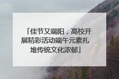 佳节又端阳，高校开展精彩活动端午元素扎堆传统文化浓郁