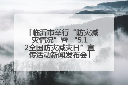 临沂市举行“防灾减灾情况”暨 “5.12全国防灾减灾日”宣传活动新闻发布会