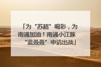 为“苏超”喝彩，为南通加油！南通小江豚“蓝叒叒”申请出战
