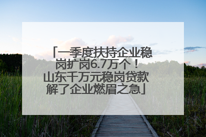 一季度扶持企业稳岗扩岗6.7万个！山东千万元稳岗贷款解了企业燃眉之急