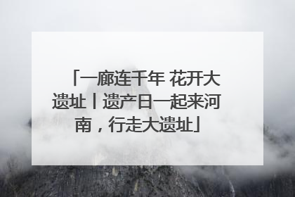 一廊连千年 花开大遗址丨遗产日一起来河南，行走大遗址