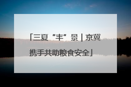 三夏“丰”景｜京冀携手共助粮食安全