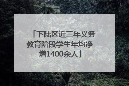 下陆区近三年义务教育阶段学生年均净增1400余人