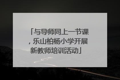 与导师同上一节课，乐山柏杨小学开展新教师培训活动