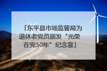 东平县市场监管局为退休老党员颁发“光荣在党50年”纪念章
