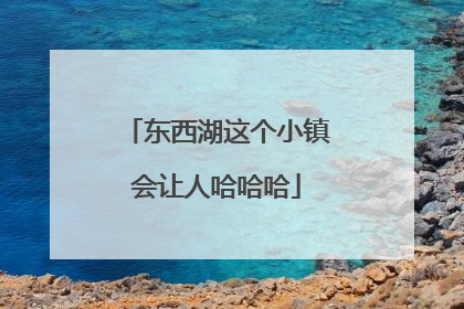 东西湖这个小镇会让人哈哈哈