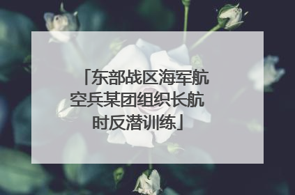 东部战区海军航空兵某团组织长航时反潜训练
