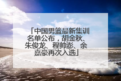 中国男篮最新集训名单公布，胡金秋、朱俊龙、程帅澎、余嘉豪再次入选