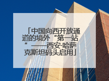 中国向西开放通道的境外“第一站”——西安·哈萨克斯坦码头启用