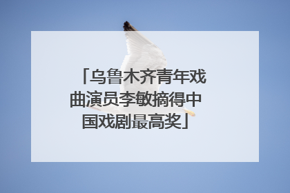 乌鲁木齐青年戏曲演员李敏摘得中国戏剧最高奖