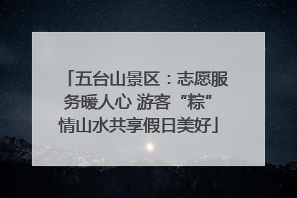 五台山景区：志愿服务暖人心 游客“粽”情山水共享假日美好