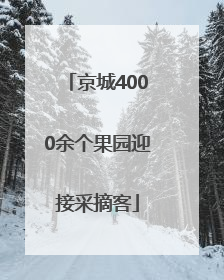 京城4000余个果园迎接采摘客