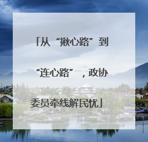 从“揪心路”到“连心路”，政协委员牵线解民忧