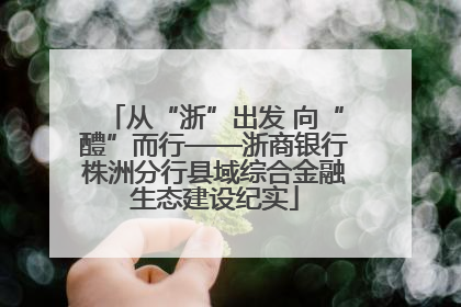从“浙”出发 向“醴”而行——浙商银行株洲分行县域综合金融生态建设纪实