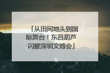 从田间地头到国际舞台！东昌葫芦闪耀深圳文博会