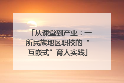 从课堂到产业：一所民族地区职校的“互嵌式”育人实践