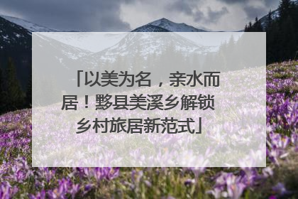 以美为名，亲水而居！黟县美溪乡解锁乡村旅居新范式