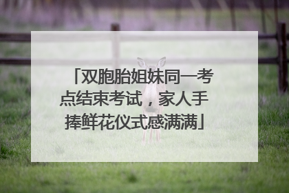 双胞胎姐妹同一考点结束考试，家人手捧鲜花仪式感满满