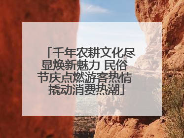 千年农耕文化尽显焕新魅力 民俗节庆点燃游客热情 撬动消费热潮