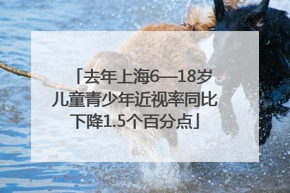 去年上海6—18岁儿童青少年近视率同比下降1.5个百分点