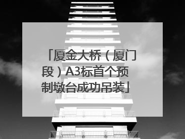 厦金大桥（厦门段）A3标首个预制墩台成功吊装
