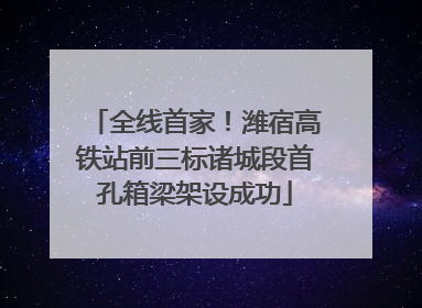 全线首家！潍宿高铁站前三标诸城段首孔箱梁架设成功